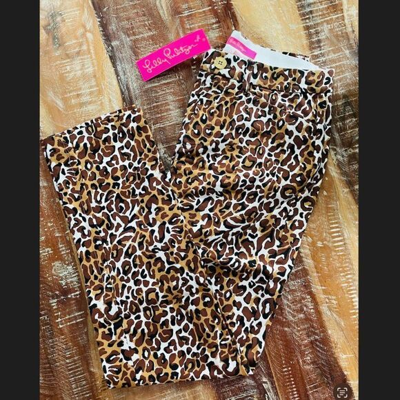 NWT Lilly Pulitzer Kelly Knit Skinny Ankle Pants Chocolate Onyx My Favorite Spot